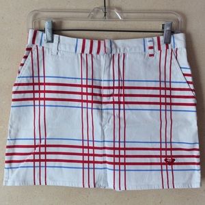 Vintage Roxy plaid mini skirt with pockets